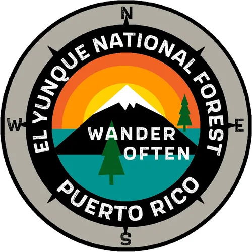 Vista 4 de El Yunque National Forest Puerto Rico – Wander Often – 3.5 pulgadas Ventana Coche Camión Adhesivo Adhesivo Vacaciones Recuerdo Viaje Aventura