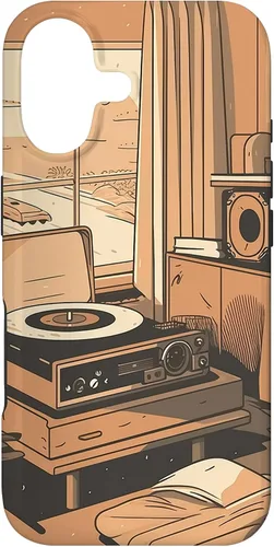 Vista 32 de Lofi Aesthetic Vinyl Music Minimal Calm Nostalgic Art Case for iPhone 16