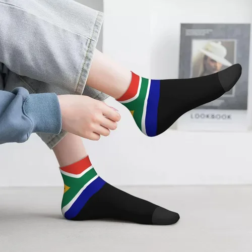 Vista 6 de Calcetines tobilleros con la bandera de Sudáfrica, de verano, corte bajo, deportivos, cómodos, transpirables, casuales, para hombres y mujeres, 1