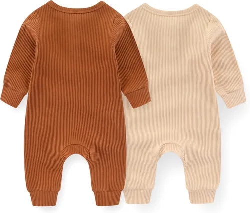 Vista 29 de ZAV Mono de manga larga unisex para bebé, niño y niña, 2