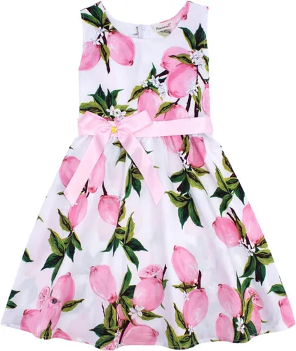 Vista 5 de Vestido de verano para niña, de algodón, con diseño floral