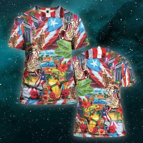 Vista 2 de Camisa estética de Puerto Rico, camisa de Puerto Rico para hombres, camisa de Puerto Rico para mujer, camisa de manga larga, camisas estéticas