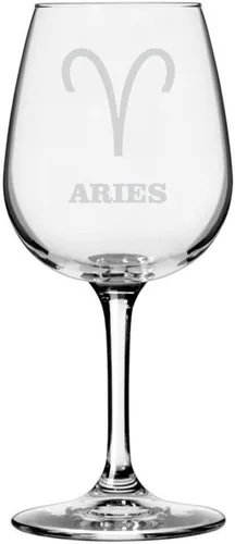 Vista 13 de Símbolo del zodiaco grabado multiusos 12.75oz Copa de vino Géminis