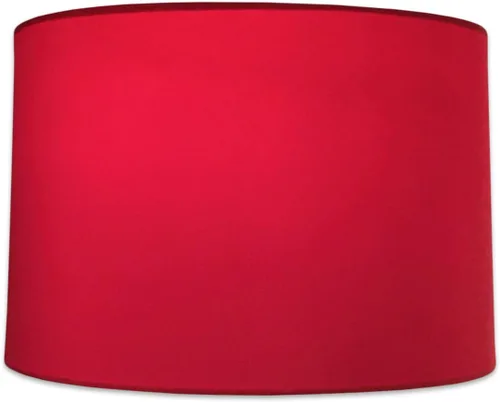 Vista 4 de Royal Designs, Inc. Pantalla de lámpara Shallow Drum Hardback, HB-610-10RED, Rojo, 9 x 10 x 7