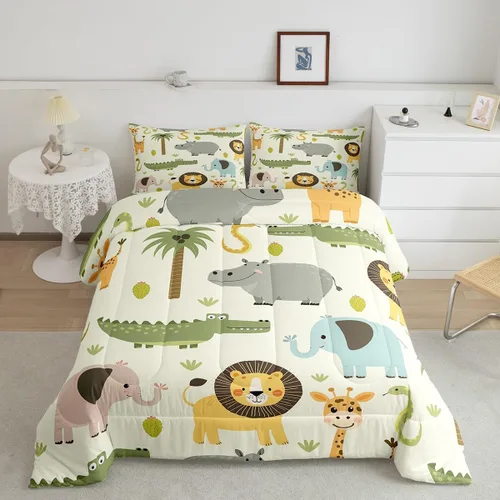 Vista 26 de Feelyou - Juego de funda de edredón para niños, castillo rosa, tamaño individual, lindo juego de edredón con moño, juego de cama para niños y niñas