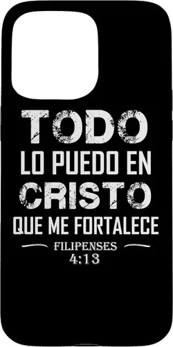 Vista 31 de Filipenses - Carcasa para iPhone 17 con texto en inglés "Todo Lo Puedo En Cristo