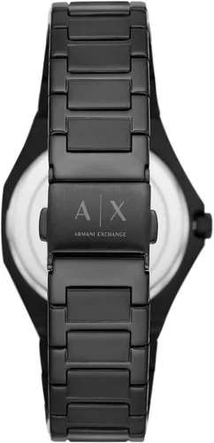 Vista 3 de AX Armani Exchange Reloj para mujer, reloj octogonal de tres manecillas para mujer con correa de acero inoxidable o silicona