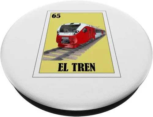 Vista 2 de Divertido diseño de tren de apodo mexicano - El Tren PopSockets PopGrip intercambiable