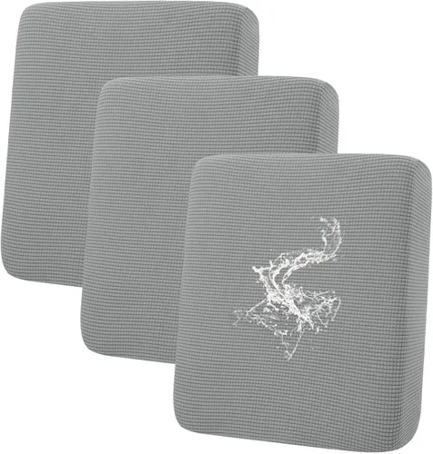 Vista 10 de Fundas impermeables para sofá seccional, fundas de cojín antideslizantes para sofá Ajuste seccional en forma de L, tela jacquard elástica, parte