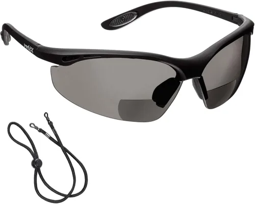 Vista 9 de voltX 'Constructor' - Gafas de seguridad de lectura bifocales (Transparente +1.0 Dioptrías) Certificadas ANSI Z87.1+ & CE EN166F / Gafas