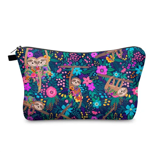 Vista 12 de FITINI Bolsa de maquillaje de aguacate de viaje, pequeña bolsa organizadora de cosméticos portátil para mujeres y niñas, con cremallera