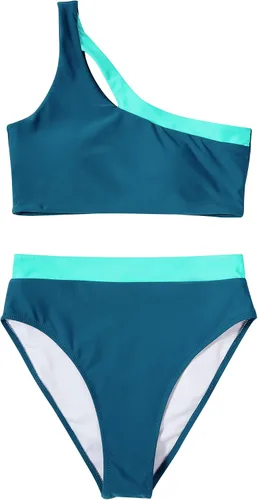 Vista 112 de MOOSLOVER Traje de baño de dos piezas con corte alto y cintura alta para mujer