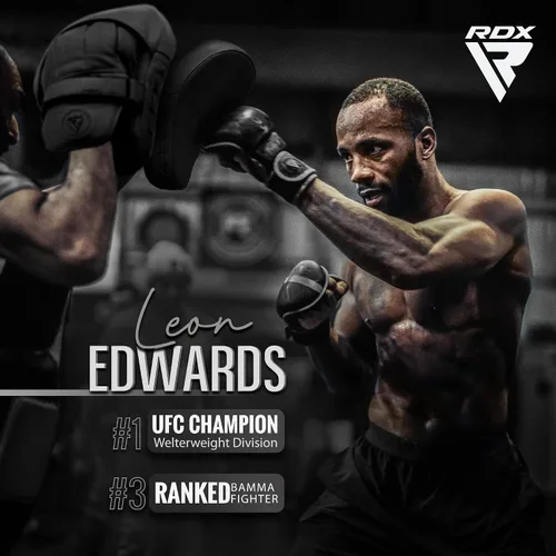 Vista 5 de RDX Almohadillas de boxeo Curvadas Focus Mits, Maya Hide Leather Kara Hook and jab Training Pads, correa ajustable ventilada, MMA Muay Thai