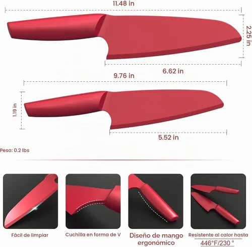 Vista 6 de Cuchillo de nailon para sartenes antiadherentes, juego de 2