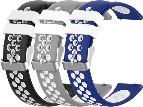 Vista 12 de FitTurn Bandas de liberación rápida con agujero transpirable de 0.787 in compatibles con Garmin Approach S40/Forerunner 245 645 165