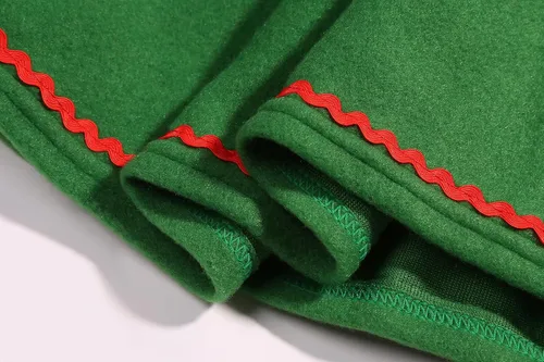 Vista 6 de Dormstop Disfraz de elfo navideño para niños, conjunto de vestido de elfo de Navidad