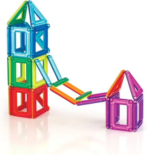 Vista 4 de Guidecraft PowerClix - Juego de bloques de construcción magnéticos con marco, 26 piezas, juguete educativo de construcción creativa