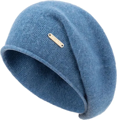 Vista 20 de Gorros de Punto Holgados para Mujeres de Cachemira Gorro de Esquí de Lana Tejida Suave y Cálido Gorro de Invierno A01-beige