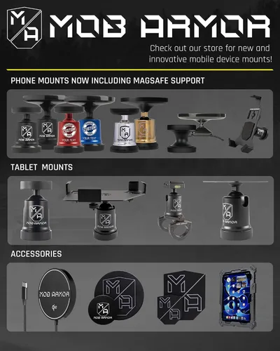 Vista 6 de Mob Armor Tabnetic Maxx - Soporte para tablet de perfil bajo con potente agarre magnético para iPad, Android y Microsoft Surface Tablets, compatible