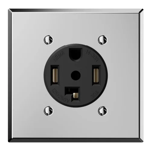 Vista 11 de ELEGRP Toma de corriente de secadora de 30 amperios 125/250 V, toma de corriente de montaje empotrado, NEMA 14-30R, receptáculo de secadora de hoja