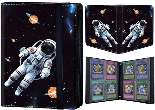 Vista 24 de Carpeta de tarjetas coleccionables de 4 bolsillos para 400 tarjetas, libro con banda elástica que se adapta a la mayoría de tarjetas de tamaño Flor