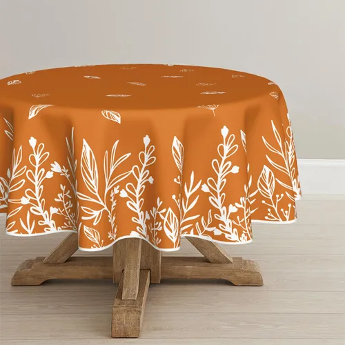 Vista 11 de Horaldaily Fall Tablecloth 52×70 Inch Rectangular, Thanksgiving Autumn Harvest Blue Wild Flowers Table Cover for Party Picnic Dinner Decor