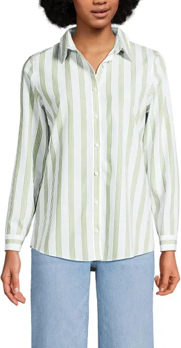 Vista 8 de Lands' End - Camisa de manga larga de cordón Pinwale para mujer