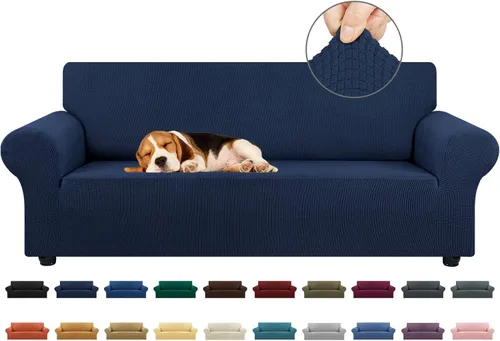 Vista 64 de KEKUOU Funda elástica para sofá biplaza, funda de sofá para sofá de 2 cojines (55-78 pulgadas), protector de muebles con parte inferior elástica