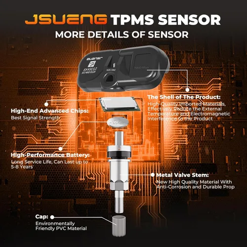 Vista 3 de Jsueng Sensor TPMS, sensor de sistema de monitoreo de presión de neumáticos de 315 Mhz para Honda Accord 2008-2012, Honda CR-V 2007-2011, Honda Fit