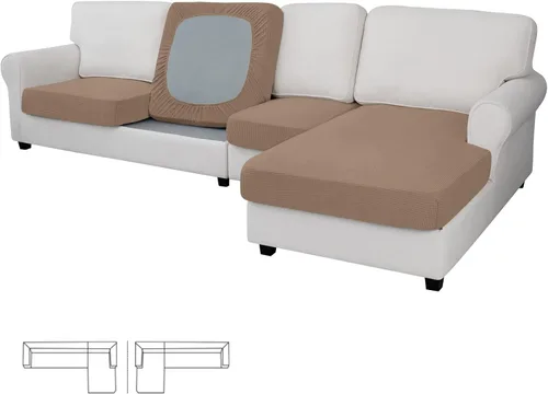Vista 174 de Easy-Going - Funda de cojín elástica individual para sofá biplaza, sillón, funda de cojín protectora, suave, flexible con parte inferior elástica