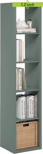 Vista 19 de Furinno Estantería para cubículos, estantería apilable, organizador de almacenamiento en cubos con parte trasera abierta, extragruesa, 15.8 x 15.8 x