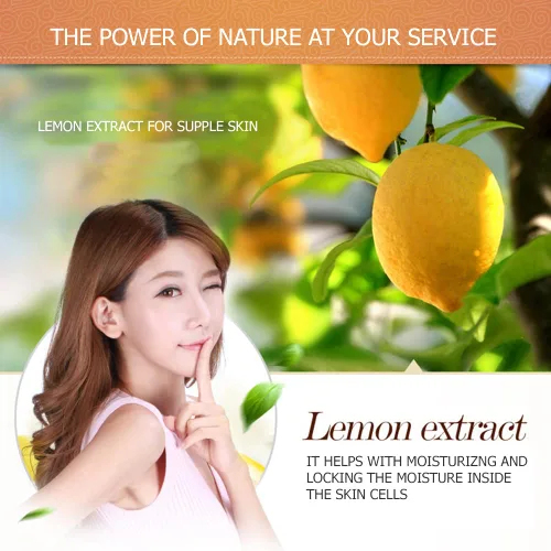 Vista 5 de BIOAQUA 60PCS Máscara de Ojos Esencia de Limón Extracto de Fruta Hidratante Levante Reafirmante Anti-Envejecimiento Anti-Hinchazón Círculos Oscuros