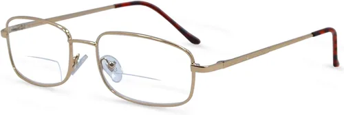 Vista 9 de In Style Eyes Enda Middle - Gafas de lectura bifocales de diseño italiano con montura metálica con cable, lente no polarizada