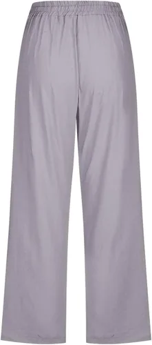 Vista 4 de Ceboyel Pantalones capri para mujer para verano, cintura elástica, pantalones de yoga, con cordón, pantalones de lino, pantalones de entrenamiento