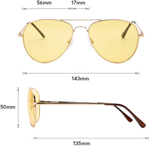 Vista 5 de VITENZI gafas de sol de conducción visión nocturna gafas de sol aviador piloto Milán