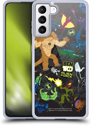 Vista 9 de Head Case Designs Funda de gel suave con licencia oficial de Ben 10: Alien Force Ben's Jacket Graphics compatible con Samsung Galaxy S21+ 5G