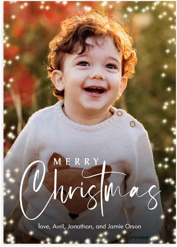 Vista 19 de Let's Make Memories - Tarjetas navideñas personalizadas con sobres, tarjetas navideñas de 5 x 7 pulgadas, sobres blancos, Colorful Lights