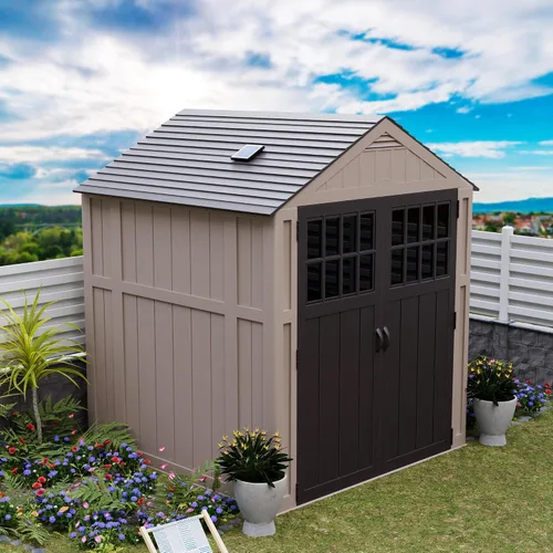 Vista 8 de Quietcool UTF-SLR-04-L Ventilador solar con luz - Perfecto para cobertizos de patio trasero - Funciona con energía solar - Panel solar de 3.5 vatios