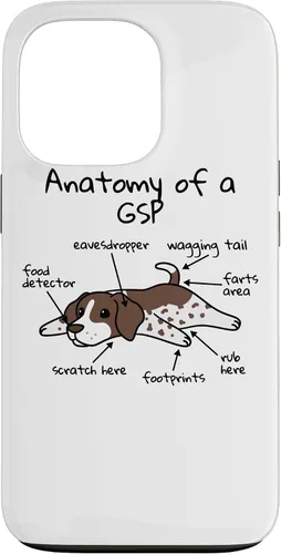 Vista 9 de iPhone 13 Anatomía de una funda de perro puntero alemán de pelo corto