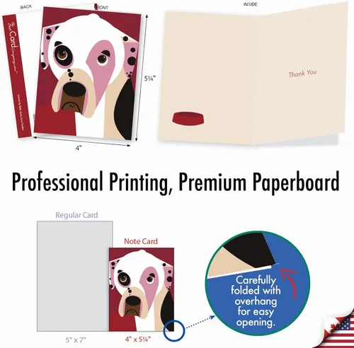 Vista 6 de The Best Card Company - 10 tarjetas de agradecimiento en caja con sobres, juego de papelería de agradecimiento animal para hombres, mujeres y niños