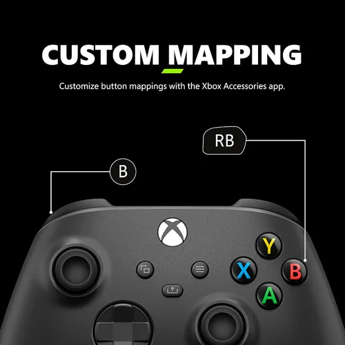 Vista 5 de Xbox Wireless Gaming Controller (2025) – Carbon Black – Play on Xbox, Windows, Android, iOS, FireTV Sticks, Smart TVs, VR Headsets