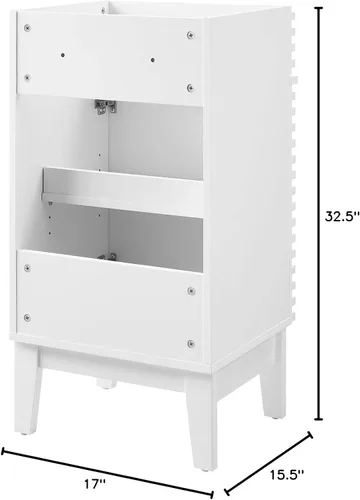 Vista 75 de Modway Render 23.5" tocador de baño en nogal (lavabo no incluido)