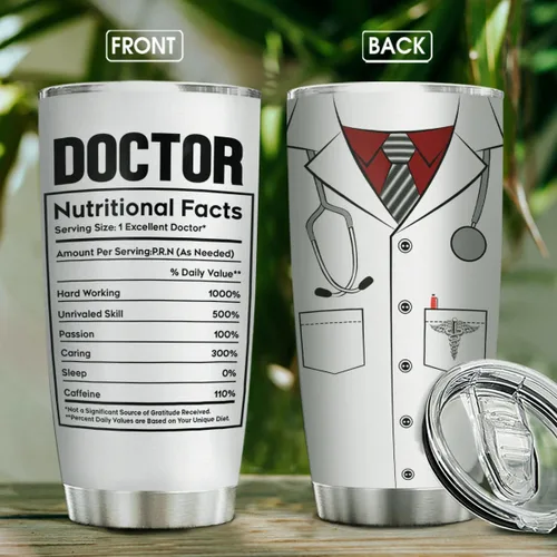 Vista 3 de wowcugi Taza de Médico 20oz de Acero Inoxidable con Aislamiento Térmico Taza de Viaje Regalo del Día del Médico Para Estudiante de Medicina