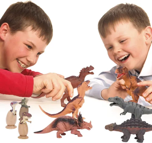 Vista 7 de Juguetes de Dinosaurio para Niños Pequeños y Niños de 3-5 5-7 - Figuras de Dinosaurio Paquete de 20 Piezas con Libro Educativo, Juguete para Niños