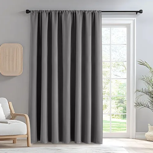 Vista 62 de IGEMAEVE Cortinas opacas de tamaño personalizado para dormitorio, 100 % opacas, 1 panel, aislamiento térmico, cortinas de oscurecimiento