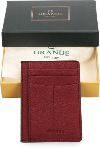 Vista 6 de Grande -3605 Estuches para tarjetas, Borgoña, Minimalista