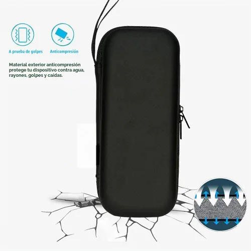 Vista 5 de LinMei Estuche de viaje de almacenamiento duro compatible con Micro Touch Solo recortadora y afeitadora de cuerpo completo, resistente y protectora