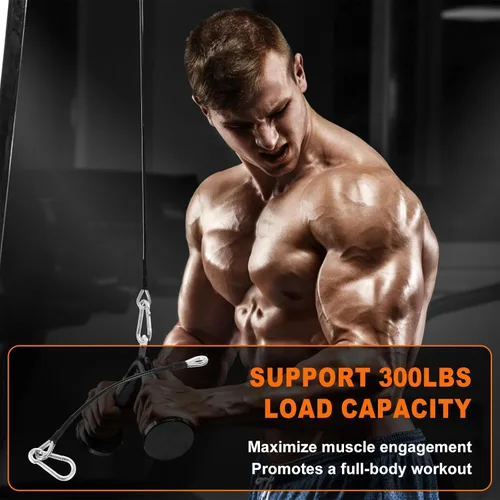 Vista 6 de Extensión de cable de gimnasio de 10 pulgadas compatible con Bowflex Home Gym Machine Accesorios para LAT/Tricep Pull Down y extensiones de piernas