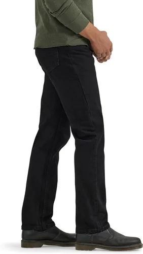 Vista 2 de Wrangler Authentics - Pantalones de mezclilla clásicos de 5 bolsillos, ajuste regular, para hombre de algodón
