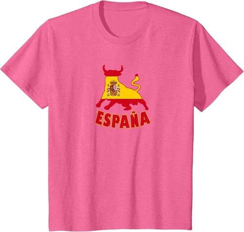 Vista 109 de Spain Espana with Bull and National Flag/Present T-Shirt Asphalt Grey